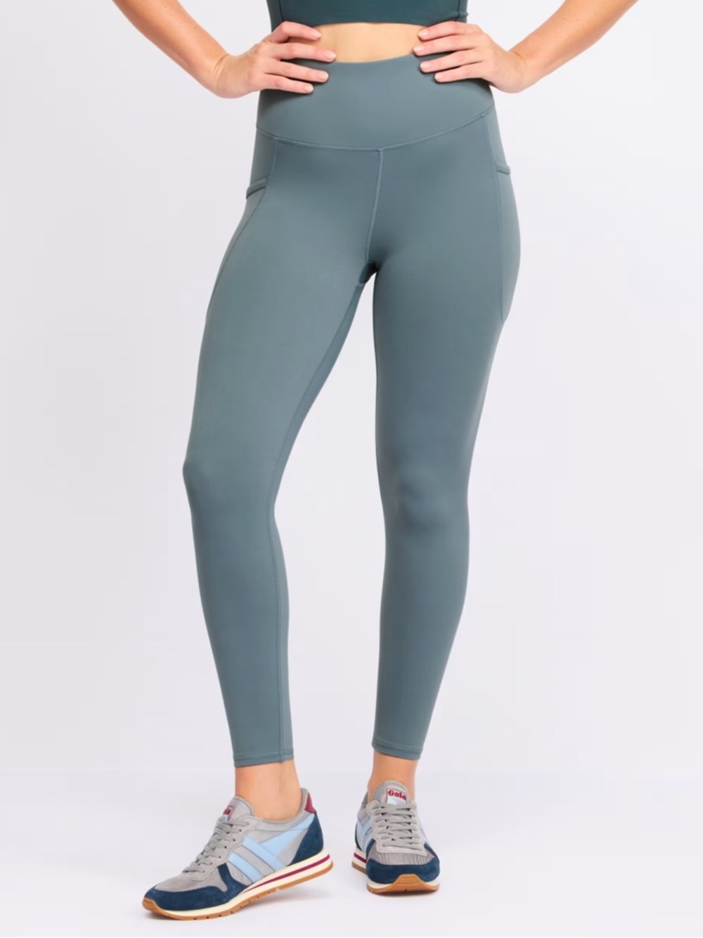 We Wander grey flexstretch pocket leggings